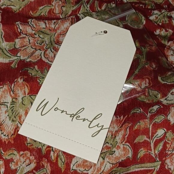 Wonderly Chiffon Ruffled Long Sleeve Peasant Top‎ Blouse XL - Picture 4 of 4